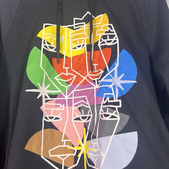 Lululemon Men's Sz M Black Hoodie City Sweat Pride Oversized Rainbow Casual - Picture 3 of 10